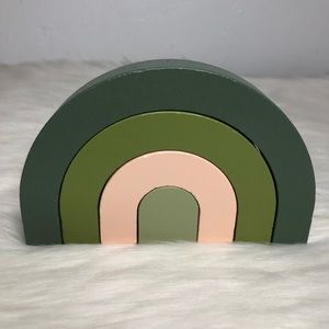 Mini Wooden Nesting Rainbow Waldorf Rainbow Montessori Rainbow Toy